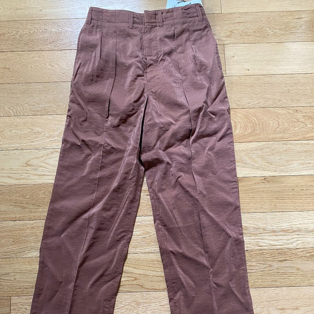 LEMAIRE -  Red 2 Pleats Silk Trousers (SSENSE Exclusive) - Size 44 - Brand New